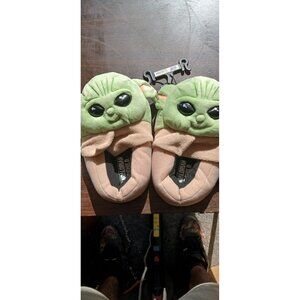 2Disney Star Wars Slippers Mandalorian Baby Yoda House Shoes Childrens Size 2-3
